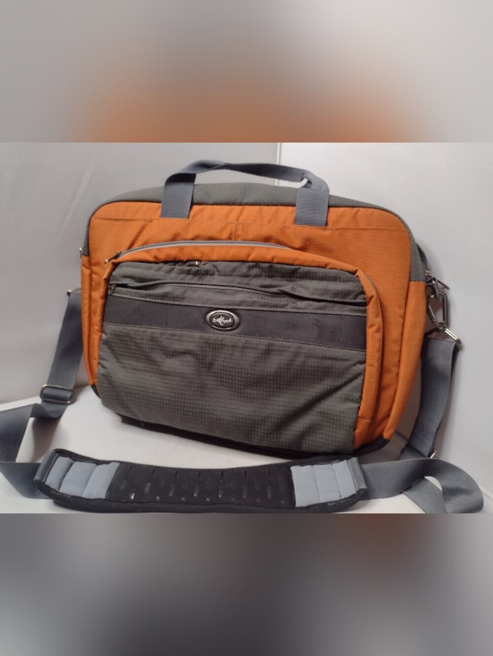 Vintage Eagle Creek Laptop Bag Briefcase Messenger Travel Work Orange